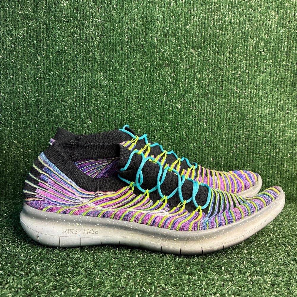 Nike Free RN Motion Flyknit Woven 834584-006 Running Shoes Multicolor Mens Sz 13